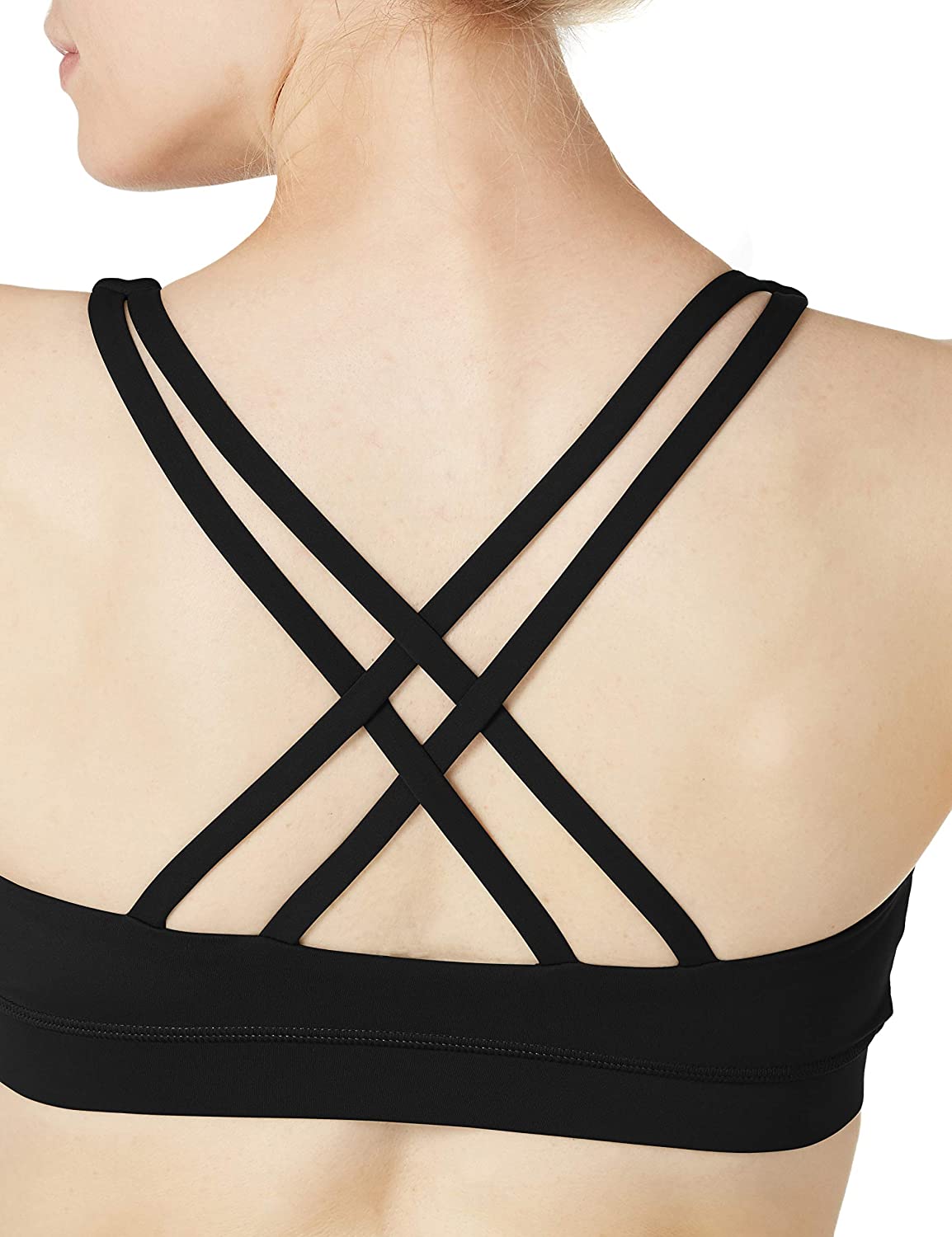 海丽泳衣厂 - 亚马逊爆款瑜伽服系列（一）交叉带后背上衣黑色